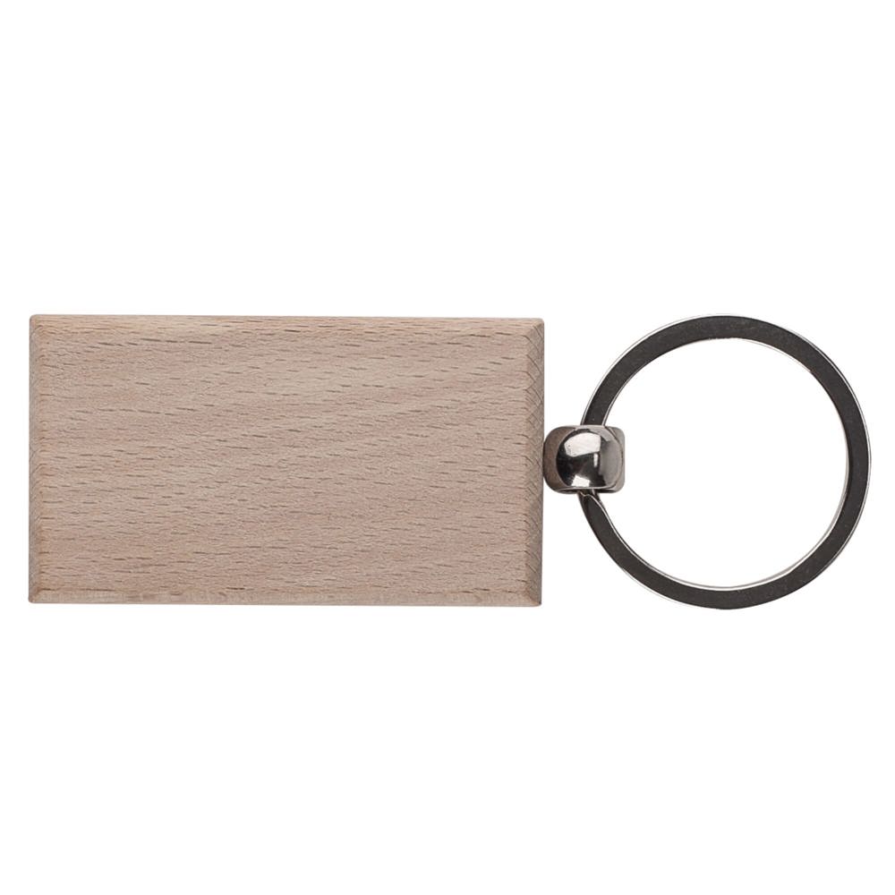 Key ring wood rectangular
