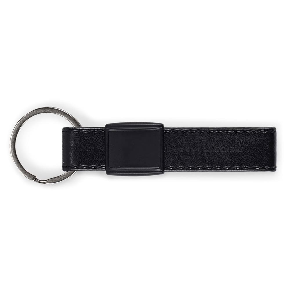 Keyring Metal, real leather